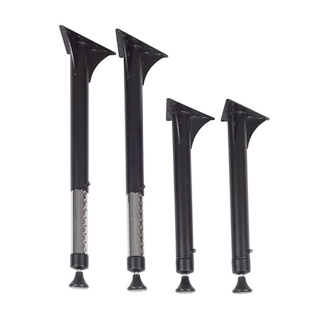 Regency Regency Kee Adjustable Leg, Black and Chrome (Set of 4) MABP27BK